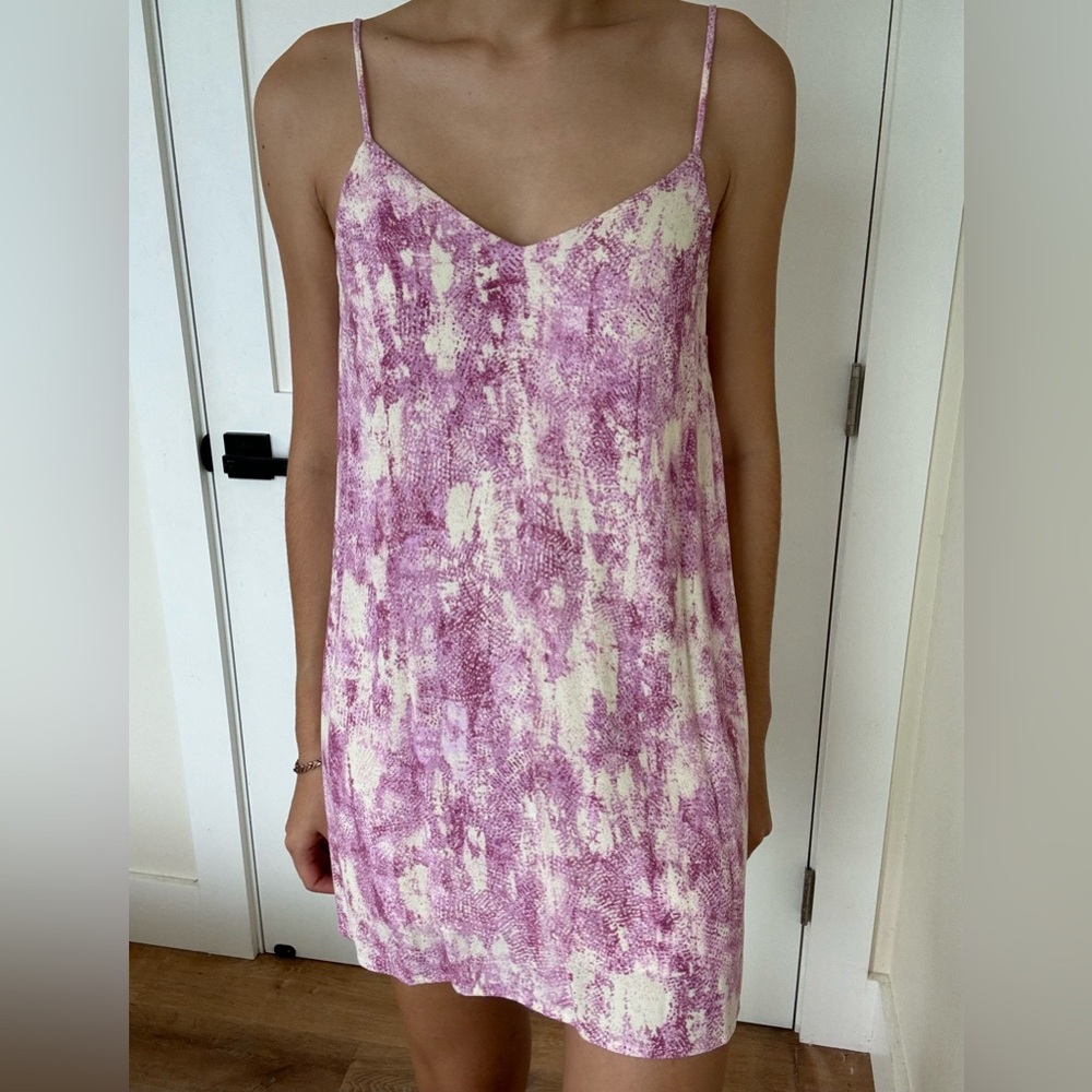 Pink open back dress